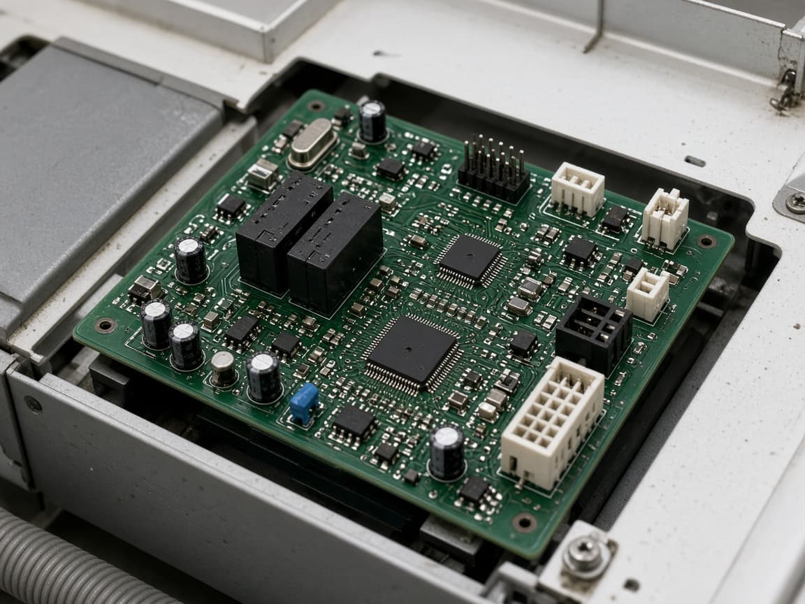 Appliance control board circuit board in a chassis