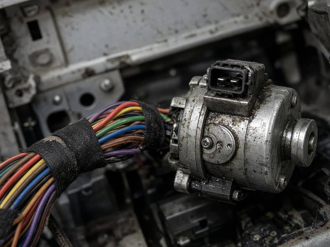 Appliance wiring harness and motor inside a chassis